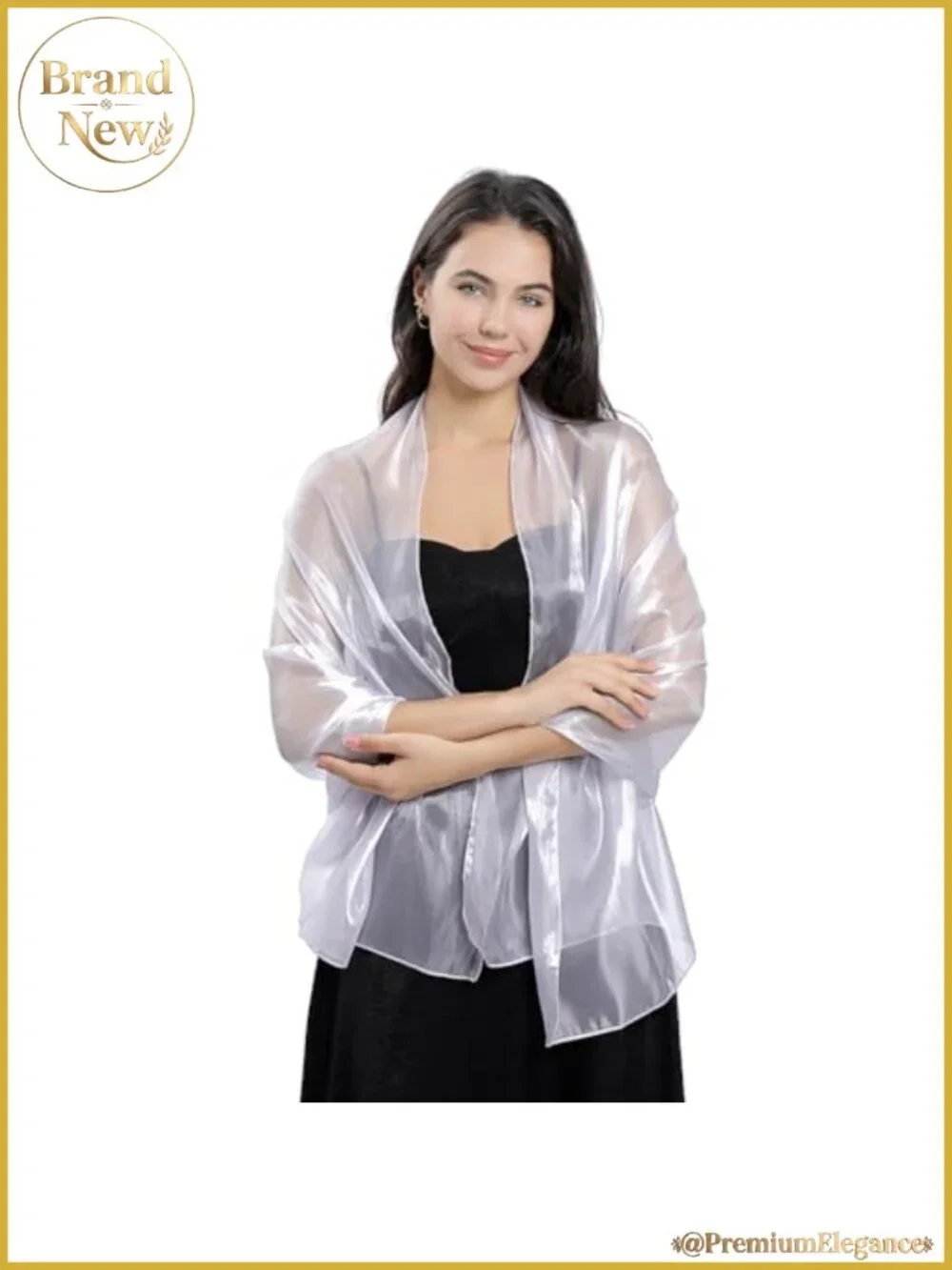 Sheer Organza Shawl Wrap for Evening Dresses Wedding Formal Party